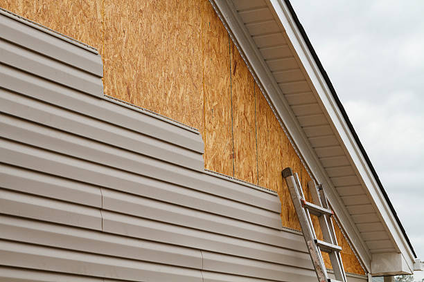 Professional Emergency Siding Repair technician working in Morven, NC